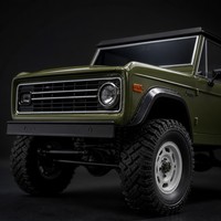 Voiture télécommandée RC Rock Crawler SUV 4x4 verte tout-terrain, style vintage 2 portes, homologuée EN71 CE pour adultes