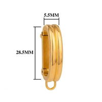 Connecteurs à charnière en acier inoxydable plaqué or 18 carats avec breloques marines pour la fabrication de bijoux DIY et les accents de sacs - Vente en gros