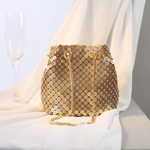Mode décontracté sacs à bandoulière soirée dîner sac plein strass scintillant seau sac pour les femmes fête - Product Image 2