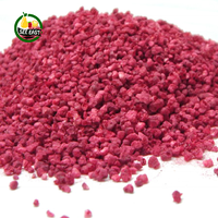Frambuesas Deshidratadas Trituradas de 2-6mm, Sabor Ácido, Sin OMG, Venta al Por Mayor en China, Empaquetado a Granel por Kg
