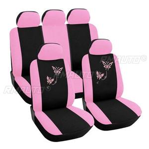 Funda Protectora Universal para Asientos de Auto, para 5 Plazas, Tela Suave con Bordado 3D de Mariposas, para Autos y SUV - Product Image 4