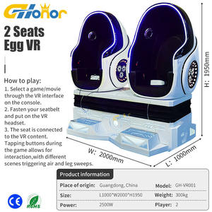 Caja de cine 9D Vr con películas, 2 asientos, huevo VR, realidad Virtual, 9d, silla de movimiento, cabina de cine 7d, en venta - Product Image 6