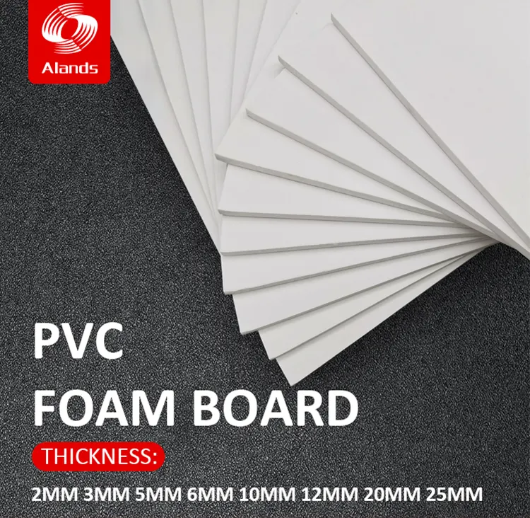 Tablero de espuma de PVC Alands, tablero de espuma de PVC de 5mm, tablero de espuma de PVC de alta densidad para impresión y muebles