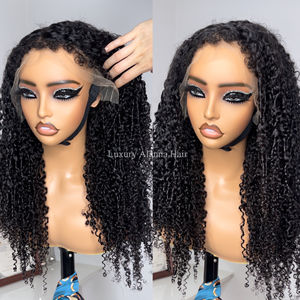 Nouveauté 2024 : Perruque Lace Front Cheveux Vierges Humains Cambodgiens Afro Crépus Kinky avec Baby Hair, Densité 200%, Voile de 13x6 ou 13x4 - Product Image 3