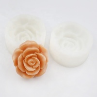 Xgy-214 3d silicone simple rose fleur forme résine moule bricolage faire signet voiture aromathérapie et ascenseur silicone fait main moule