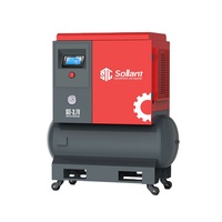 Compresseur d'air à vis monophasé 10hp Monophasé Portable 50hz 60hz Compresseur d'air à vis 3.7kw 5hp avec réservoir d'air