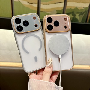 Ốp điện thoại <span class=keywords><strong>TPU</strong></span> <span class=keywords><strong>PC</strong></span> bảo vệ camera, hỗ trợ sạc không dây từ tính, chống sốc cho <span class=keywords><strong>iPhone</strong></span> 17 Pro Max, 17 Air, 16 Pro, 15 Plus, 14 (bán buôn) - Product Image 2