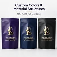 Sachets Doypack Mylar à fermeture éclair pour la vente en gros de craquelins aux graines de lin et de noix de cajou, emballage alimentaire refermable