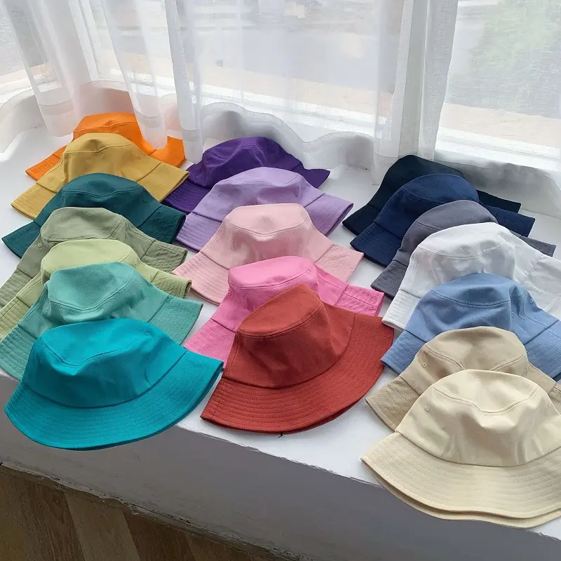גבוהה באיכות נשים רקמה ריקה כובע כובע רגיל אישית דלי כובעים עם לוגו מותאם אישית