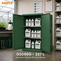 Armoire de stockage de pesticides 227L (60 gallons) en acier vert à double porte, armoire de sécurité chimique pour ferme et entrepôt, fournisseur B2B