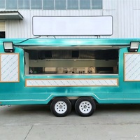 Remorque alimentaire mobile en acier inoxydable commercial avec fenêtre de service personnalisée pour snacks, hot-dogs, glaces, chips - Résistante à la rouille