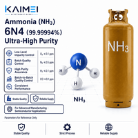Ammoniac 6N4 à pureté de 99,99994 % pour semi-conducteurs 3D NAND, gaz NH3 pour l'empilage vertical, IC logique, ammoniac de qualité électronique