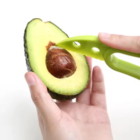 3 In 1 Avocado Slicer Shea Corer Boter Fruit Dunschiller Cutter Pulp Separator Plastic Mes Keuken Groentegereedschap Gadgets