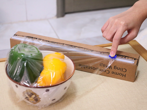 Film étirable alimentaire compostable et biodégradable avec coupeur intégré, sans BPA, anti-buée, pour usage domestique et industriel - Product Image 2