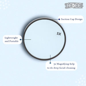 <span class=keywords><strong>Espejo</strong></span> Cosmético Redondo Pequeño con <span class=keywords><strong>Ventosa</strong></span> de Plástico y Logotipo Personalizado, con <span class=keywords><strong>Aumento</strong></span> de 5X para <span class=keywords><strong>Baño</strong></span> - Product Image 4