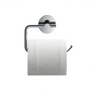 Soporte de papel higiénico de latón montado en la pared hecho a mano con níquel pulido utilizado para papel higiénico organizador de pared de baño - Product Image 1