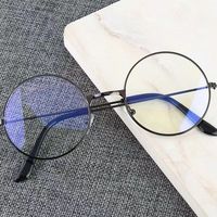 Lunettes anti-lumière bleue 2023, lunettes optiques rétro en métal, lunettes rondes plates