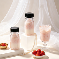 Bouteilles de jus en plastique transparentes avec bouchon, contenants réutilisables pour jus et boissons de 8 oz, 12 oz, 16 oz, avec couvercles inviolables – Vente chaude