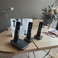 Combiné sans fil à 3 postes de travail Téléphone numérique bon marché Bornes fixes sans fil Bureau d'affaires Hôtel à domicile