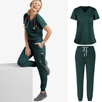 Blouses médicales unisexes à manches courtes pour les toiletteurs d'animaux, les vétérinaires, les médecins, le personnel infirmier des hôpitaux. Uniformes de travail en polyester respirant