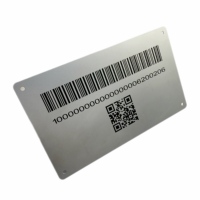 Fabricación en Fábrica de Etiquetas de Código QR de Aluminio Personalizadas, Placa Metálica con Logotipo, Grabado Láser e Impresión de Código QR