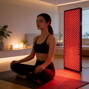 Panneau <span class=keywords><strong>de</strong></span> luminothérapie rouge certifié CE 6000W pour le corps entier, 660nm 850nm, pour usage domestique et clinique, avec support, 40 pouces, 1200 LED - Product Image 1