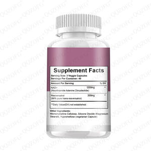 Suplemen Diet OEM NAD+ 1500mg Per Sajian 120 Kapsul Resveratrol Meningkatkan Energi Alami Mendukung Kesehatan Penuaan - Product Image 2