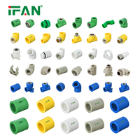 Raccords IFAN sans soudure ISO 15874 PPR 20-125MM Matériaux de plomberie Type complet PN25 Raccords PPR pour l'alimentation en eau