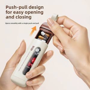 Boîte à pilules Wei Jian modèle 8336, 3 compartiments (matin, <span class=keywords><strong>midi</strong></span>, soir), portable, pour usage quotidien, avec rangement coulissant - Product Image 3