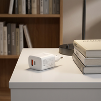 Chargeur rapide électrique GaN PD 35W USB-C/USB-A QC 3.0 QC 2.0 avec protection OTP pour téléphone portable, certifié CE, prise EU