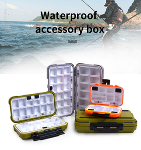 Boîte à leurres multifonctionnelle en plastique PP étanche en noir <span class=keywords><strong>orange</strong></span> gris pour la pêche dans les ruisseaux et les rivières - Product Image 6