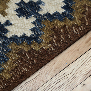 พรมผ้าแคนวาสสำหรับใช้ในบ้านทำด้วยมืออย่างอบอุ่นทำด้วยมือพรมสไตล์โมรอคโคขนสัตว์พรมปูพื้นทำจากผ้าฝ้ายแบบทันสมัย - Product Image 3