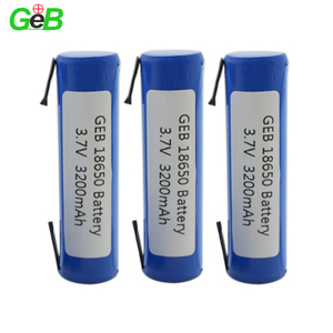 GEB custom-made 18650 3,7 V 3200mAh rechargeable cylindrical battery pack with solder pin code - Product Image 5