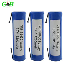 GEB custom-made 18650 <strong>3</strong>,7 V 3200mAh rechargeable cylindrical battery pack with solder pin code - Product Image 5