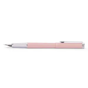 高品质礼品套装粉色钢笔金属书写工具，带脸红握把效果