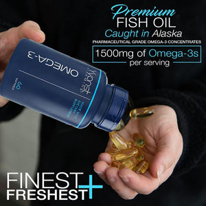 Suplemento dietético de marca privada de alta calidad, sin gluten ni azúcar, para la salud de huesos, articulaciones, corazón y piel, con omega 3 en cápsulas blandas. - Product Image 3