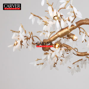 Роскошная французская вилла гостиная мраморная ветка Люстра Арт Свадебный центр латунные декоративные светильники - Product Image 3