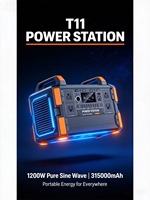 Estación de Energía Portátil de 1200W, Batería LiFePO4 de 315000mAh, Generador Solar MPPT de 350W, Carga Rápida, Onda Sinusoidal Pura, Protección IP65