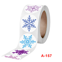 Fabrik direkt sales1-inch Weihnachts aufkleber mit Cartoon-Musterslifestyle-Dekorations etiketten kunden spezifische Klebe etiketten