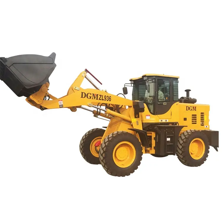 High Operating Efficiency Compact Boom Loader ZL936 92 KW 3 Ton Wheel Loader For Manufacturing Plant