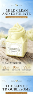 Crème exfoliante au niacinamide et à l'arbutine pour le visage et le corps, traitement nettoyant en profondeur des pores, pêche, acné - Product Image 6