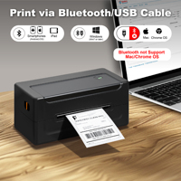 Imprimante thermique de codes-barres Milestone MHT-L1081 pour petites entreprises, compatible Android/iOS/Windows, pour étiquettes d'expédition en plastique