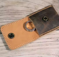 Pochette en cuir véritable grainé personnalisable pour bijoux, écouteurs, câbles, colliers, bagues – Idéale pour la vente en gros