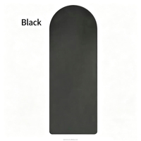 Tapis de yoga ovale arqué en TPE durable 5mm 183*68cm, antidérapant, absorbant la transpiration, pour utilisation sèche ou humide, avec logo personnalisé au laser, idéal pour studio de yoga, maison et Pilates