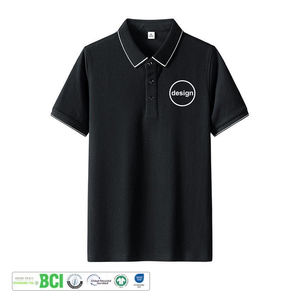 เสื้อโปโล OME คุณภาพสูง ป้องกันริ้วรอย ลายทาง พิมพ์ลายได้ตามสั่ง โลโก้สั่งทำ ผ้ายืด/ไนลอน แห้งเร็ว ผ้าถัก สำหรับชุดยูนิฟอร์ม กอล์ฟ ผู้ชาย - Product Image 1