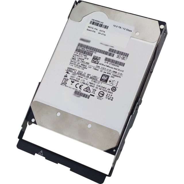 NetApp X377A-R6 10TB 7.2k 12GBps 3.5 Inch SAS External HDD with SATA Interface for DS460C Server-New