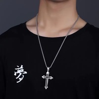 Chaîne en acier inoxydable avec pendentif goutte d'huile 0211CG pour homme, mode dominante, accessoires de bijoux en alliage pour homme, femme et étudiant