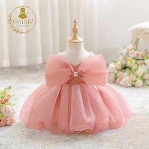 Abito da Principessa Floreale per Bambine, Mini Abito con Perline e Grande Fiocco per Feste Estive, Elegante Vestito da Principessa per Bambine - Product Image 6