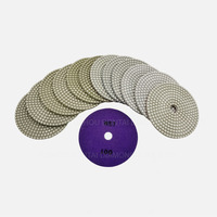 Tampons de polissage humides efficaces de 4 pouces (100 mm) pour le polissage des surfaces en granit, marbre, carrelage, céramique et maçonnerie