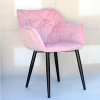 Fauteuil d'appoint en velours pour chambre à coucher, chaise de salon moderne de style nordique, chaise de salle à manger